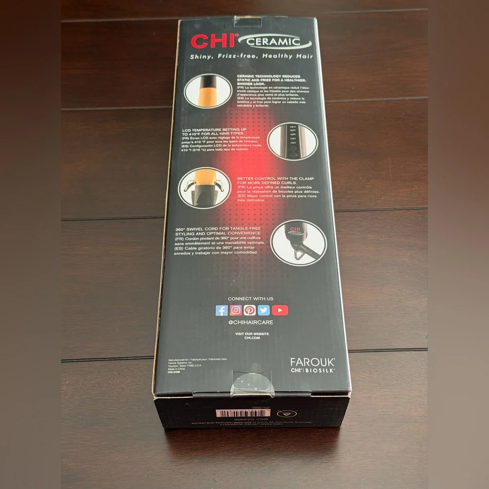 CHI Ceramic 1” Curling Iron - Gold and Black